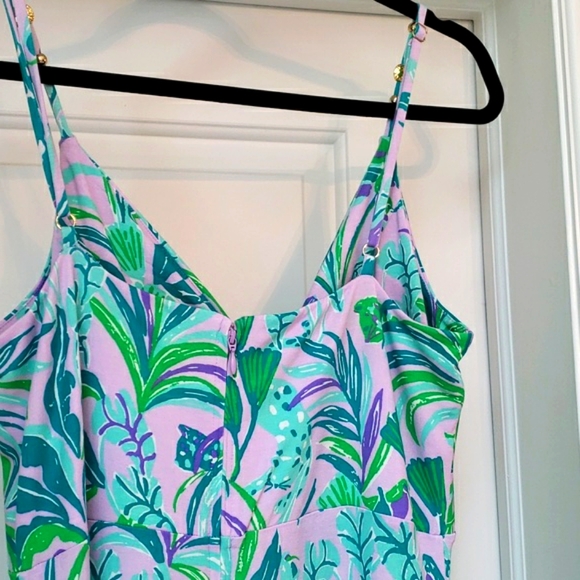 Lilly Pulitzer Quaid floral midi-dress sz 14 - Picture 7 of 10